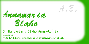 annamaria blaho business card